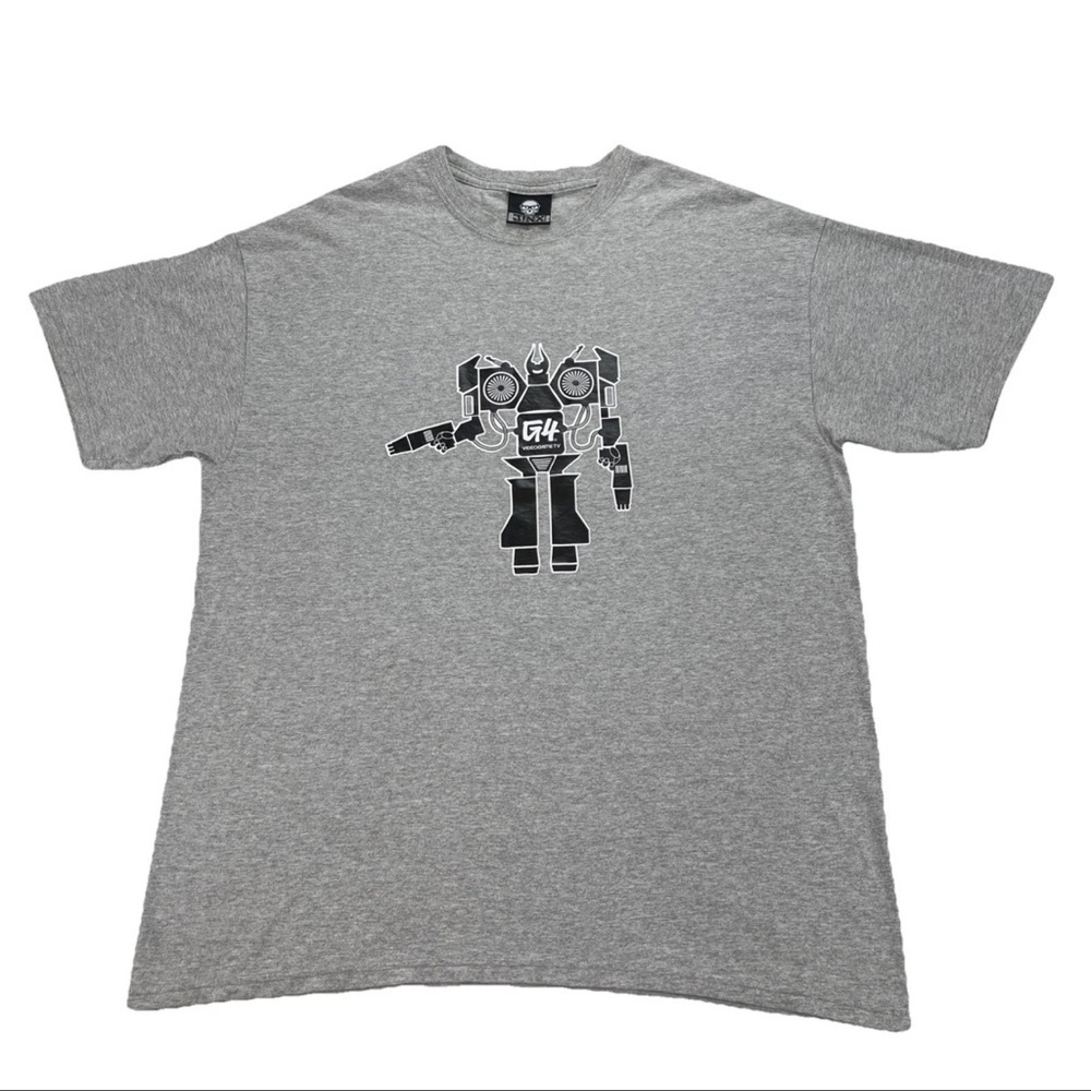 Vintage 2000s Y2K G4 TV For Gamers G4TV Promo Shirt Double Sided Sz L Nerdcore